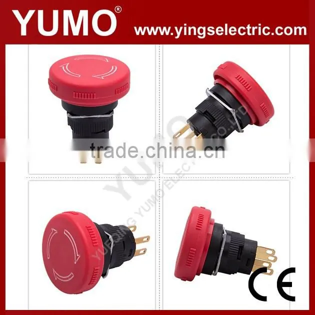 Hot sale ABS16S-P11-E 8mm 12mm 16mm 19mm 22mm 25mm Momentary 12V 24V 220V metal push button push button for range hoods