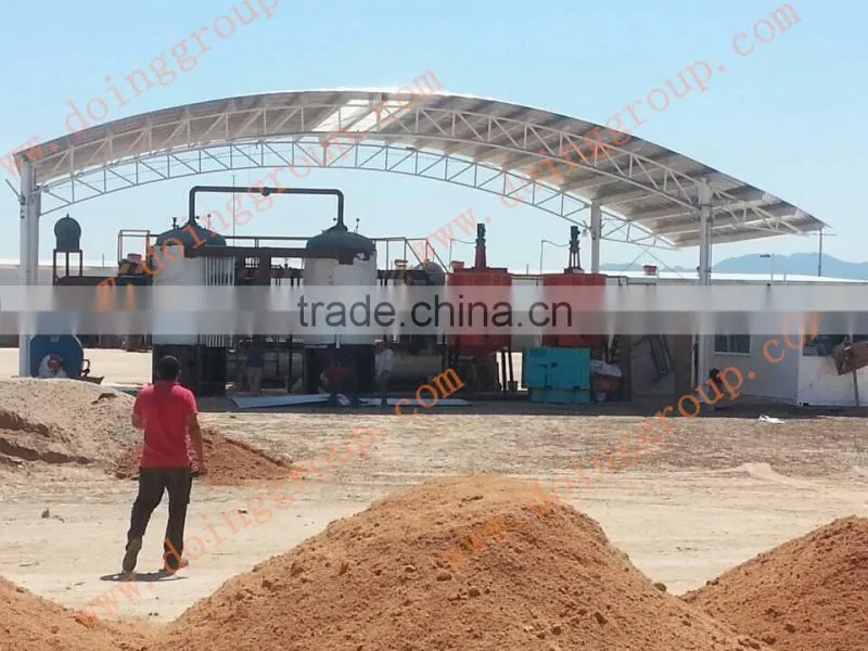 Waste machinery oil /black oil /heavey oil /slage oil to oil with Oil Distillation machine