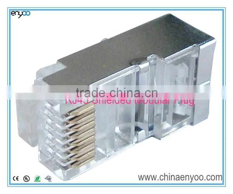 RJ45 Shielded Modular Plugs/Connectors for Solid and stranded Wire
