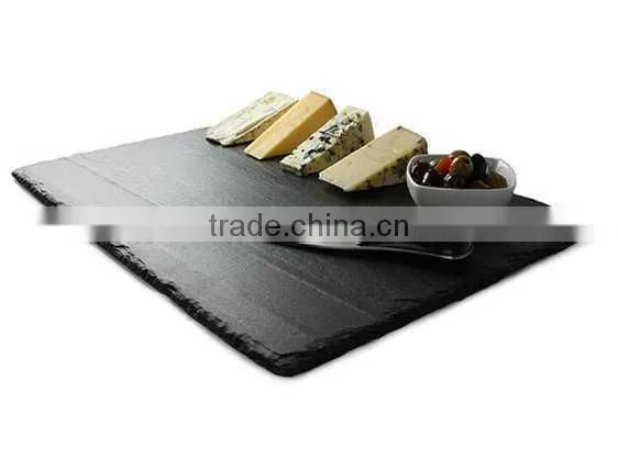 elegant black slate coaster with goblet