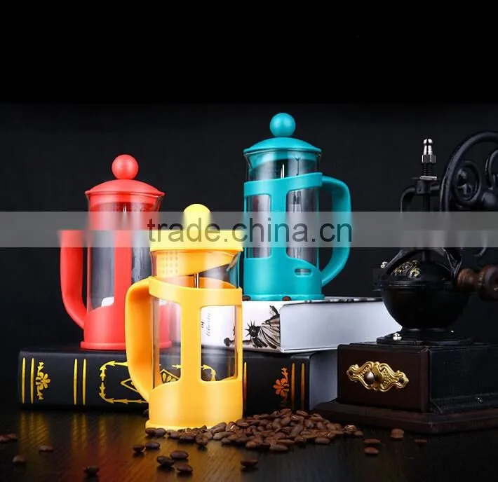 Utility stainless steel polished coffee french press stainless steel plunger coffee pot