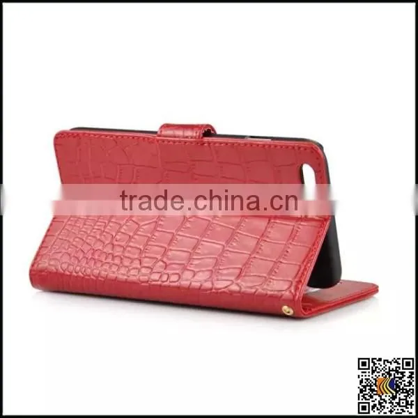 For iPhone 6 Leather Wallet Case, crocodile pattern Case for iPhone 6 Plus