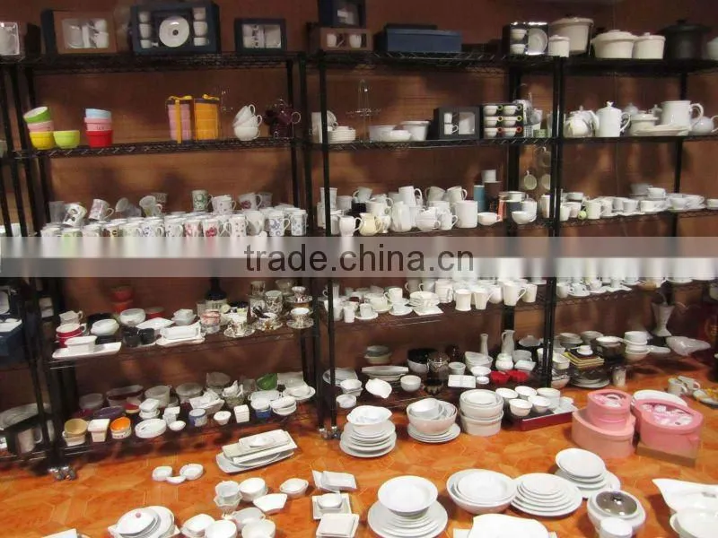 Cheap wholesale stock red round porcelain bowl, soup bolw, dinnerware