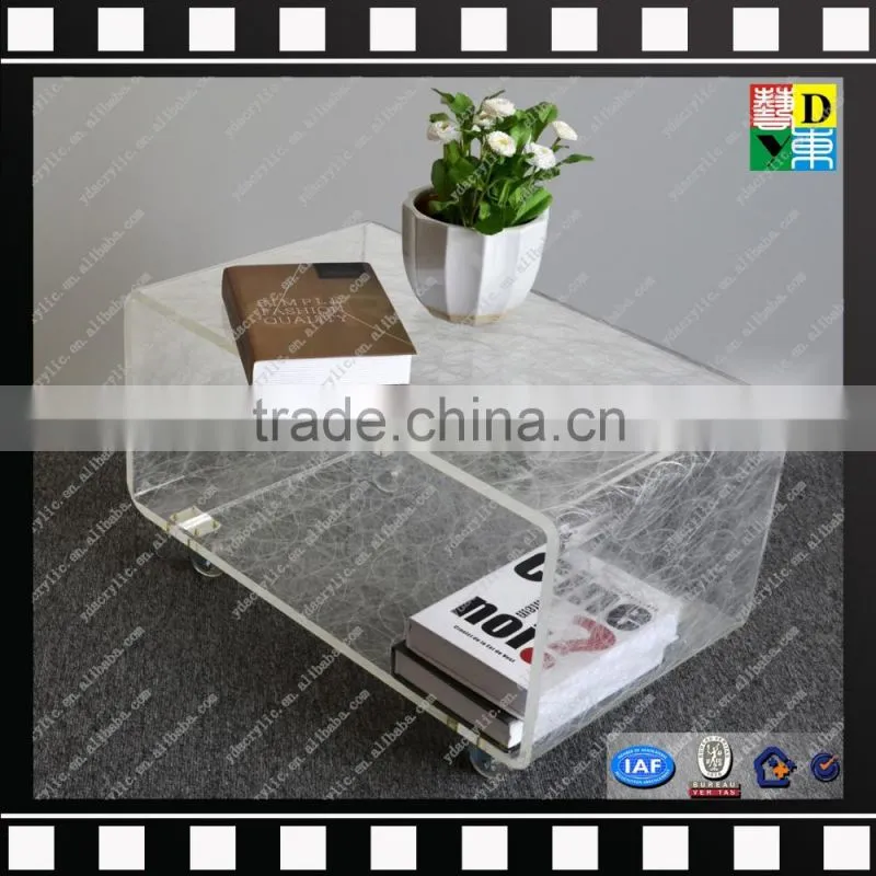 Custom acrylic bar cart acrylic food trolleys lucite plexiglass serving carts from shenzhen yidong