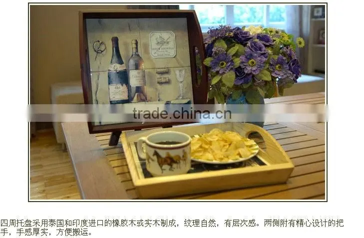 lovely and beautiful home decorative wooden fruit tray /wood storage tray