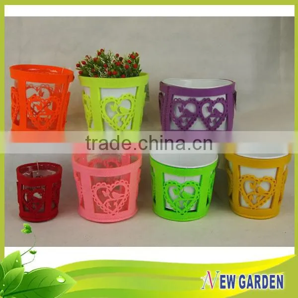 Stylish Promotion High Quality Sturdy Leather Coloured Plant Pots