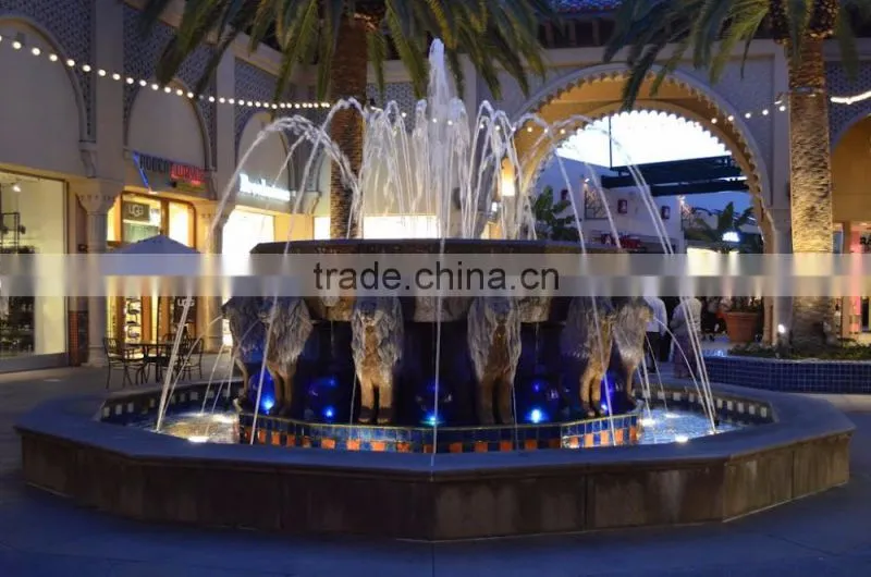 outdoor garden decoration large marble stone lion head fountain