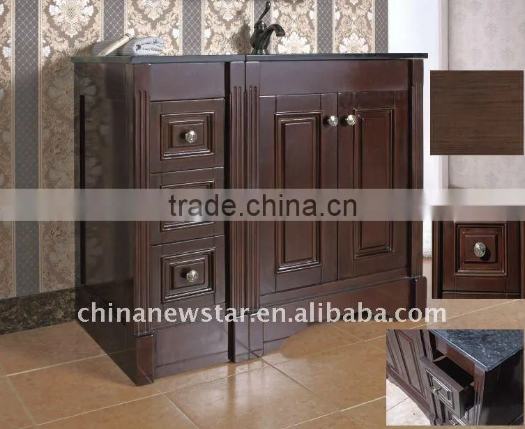 Ceramic basin vanity cabinet single bath cabinet