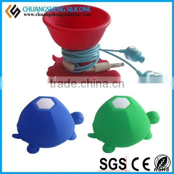 Quite fashion mobile phone cable holder, silicone clip,table cable keeper