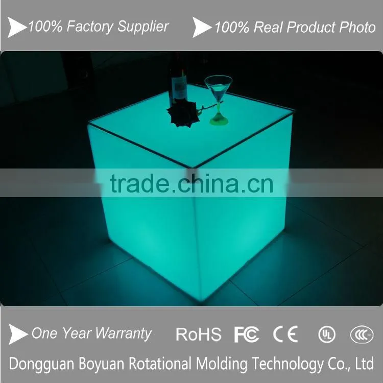 modern led cube table with 16 colors changing led light
