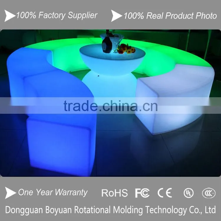 popular party led table, nightclub luminous furniture with led light, rechangeable color bar led table