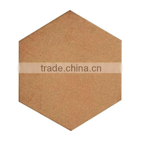 Quality different shape cork board,pentagon shaped cork board