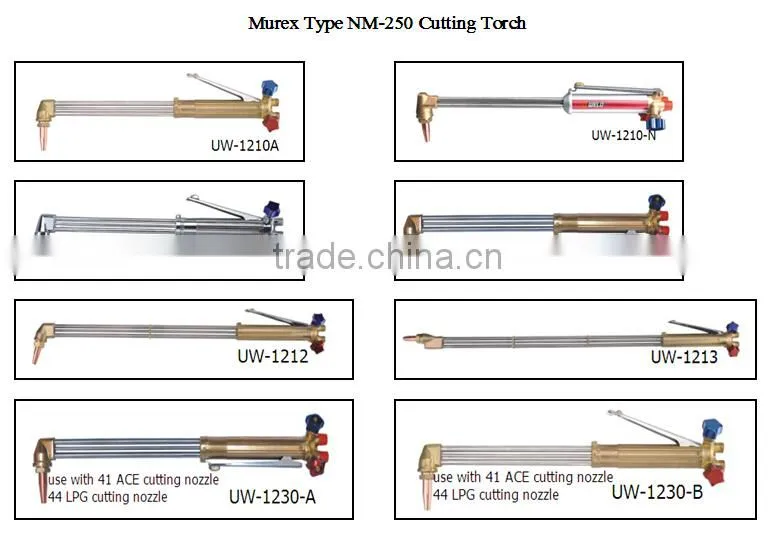 Diffrent Length Brass Metal Price Gas Cutting Torch UW-1213