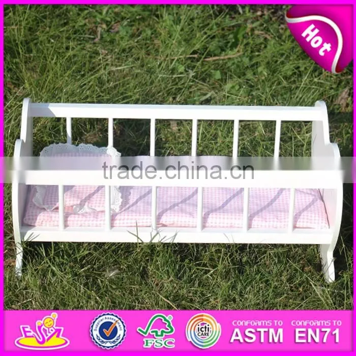 New cute kids wooden toy beds for dolls W06E010A