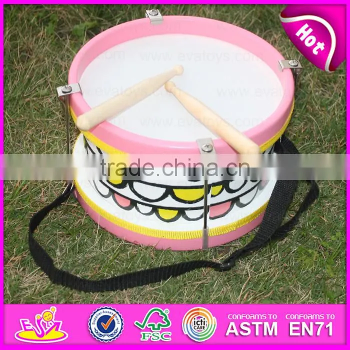 2017 new products educational toys wooden toddler drum set W07J039