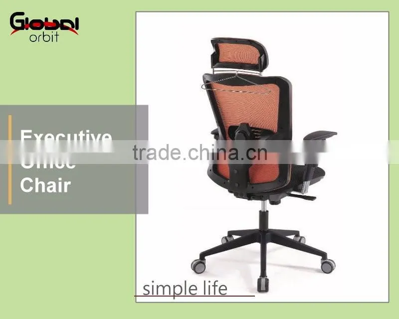 High quality armrest office chair, simple design executive mesh chair