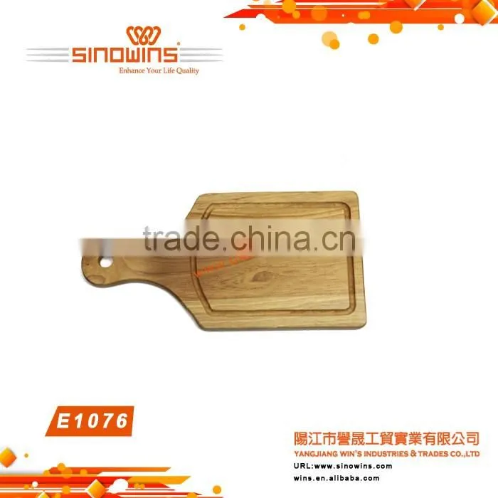 E1076 Wholesale Rubber Wooden Chopping board With Hanger