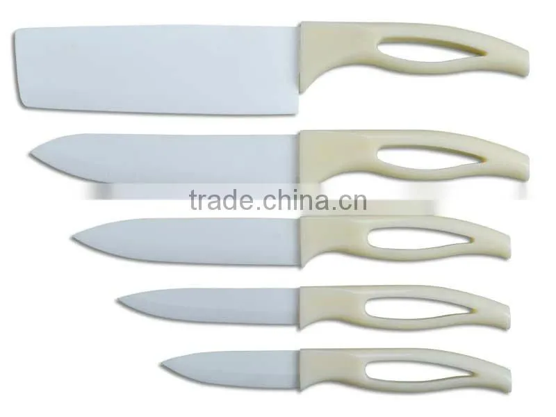 5 Pieces ABS Handle Zirconia Ceramic Knife