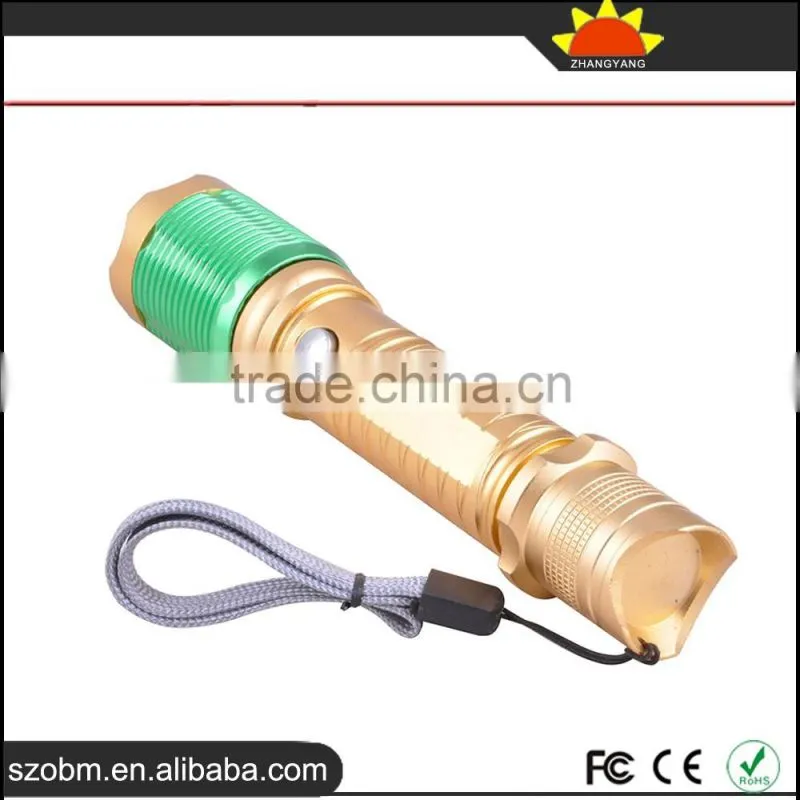 2016 Latest OEM XP-E LED 700 Lumens Aluminum Alloy 3 Mode Button Switch Rechargeable LED Flashligth Torch