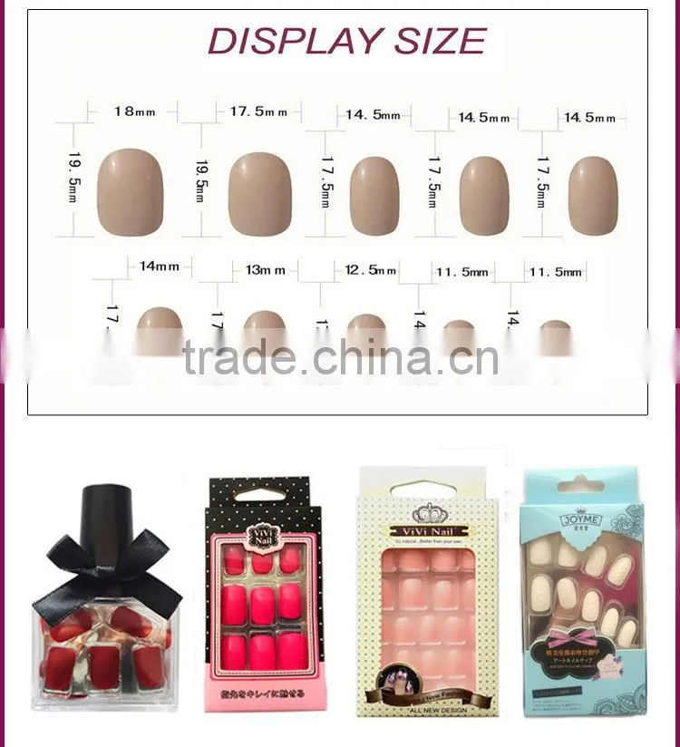New product wholesale 24pcs easy nails decorated with metal designer press on nails