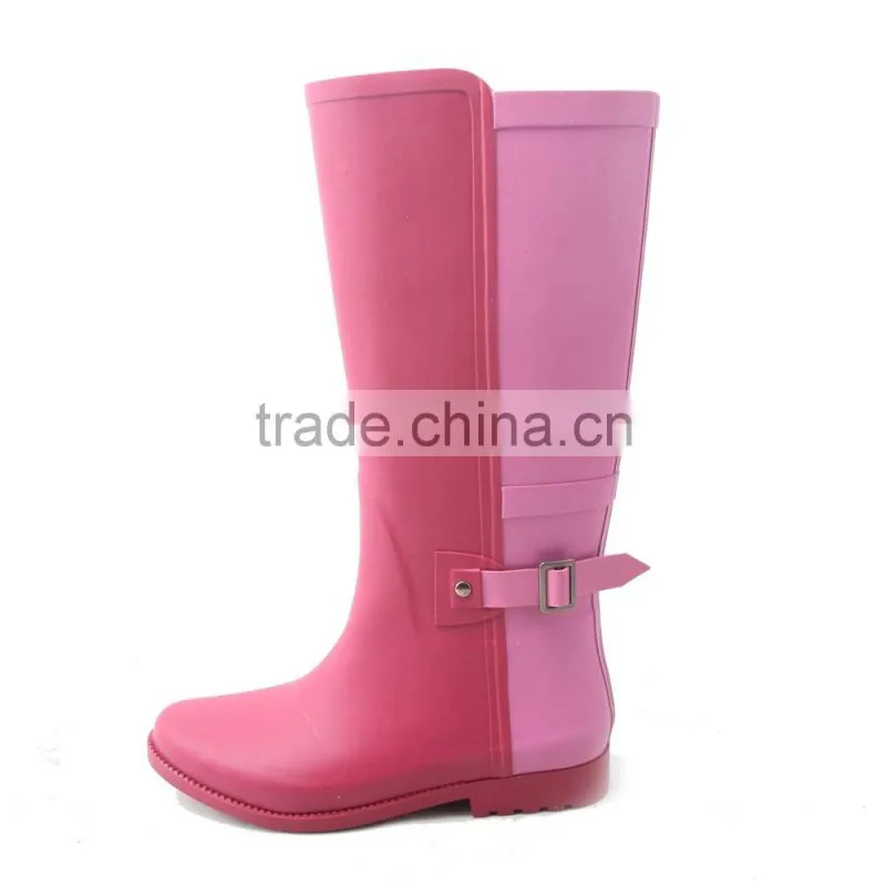 2017 women rubber rain boots with good shape