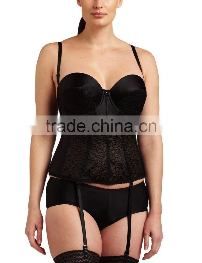 2015 White Lace Cheap Mature Women Sexy Plus Size Lingerie Corset
