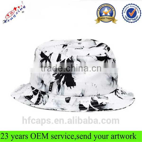 Wholesale Blank Custom Printed Bucket Hat/ Cheap Floral Bucket Hat