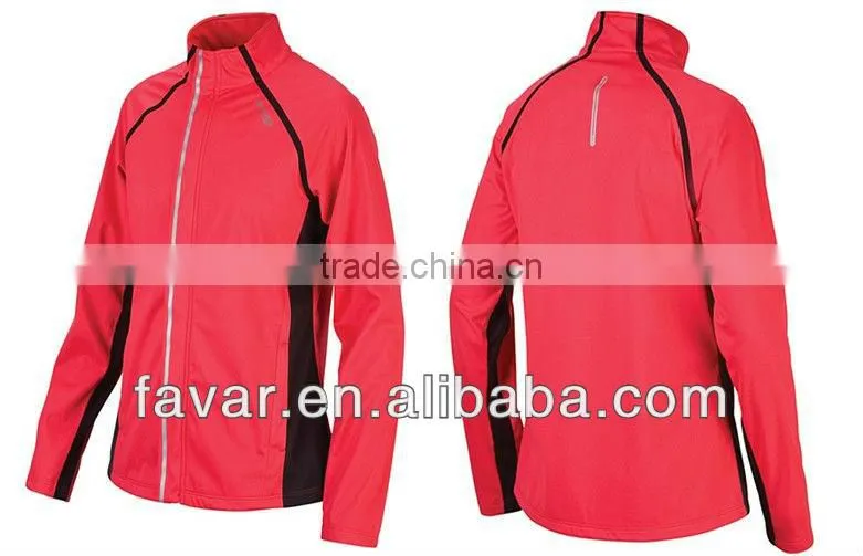 Red Women 5000mm waterproof windproof promotional softshell jacket plus size
