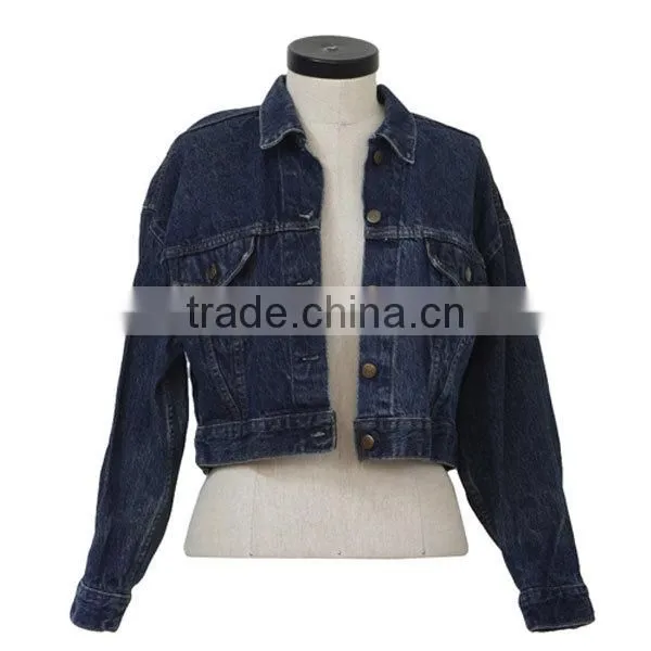 China clothing women denim jacket supplier/ denim jacket for women