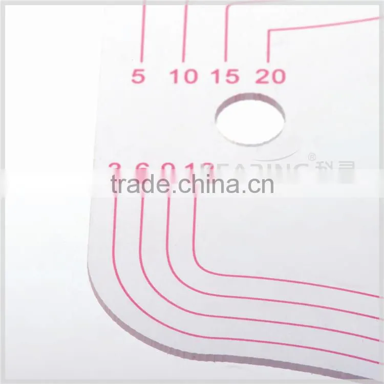 Kearing brand french curve ruler 1.2mm thickness sandwich line curve ruler for fashion design#6404