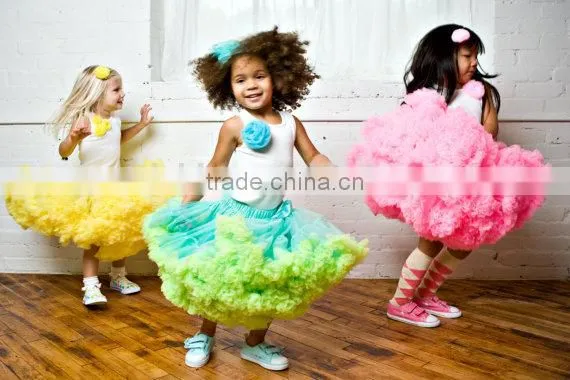 Pettiskirts tutu tulle ballet skirt for girls chiffon ruffle fluffy pettiskirt children ballet skirts