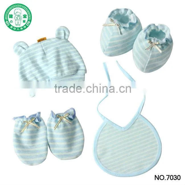 100%cotton fabric baby accessory infant product 4 sets