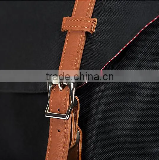 America Black 24L Backpack leather straps korean style backpack manufacturers china