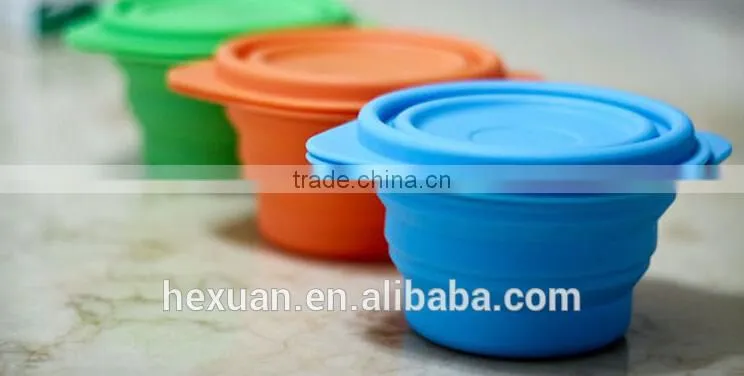 OEM, many colors,Silicone Baby Suction Bowls with Lid,kids silicone bowl
