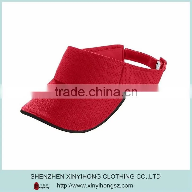 100% polyester Blank Color Women's Sports Visor/Sun Visor Cap