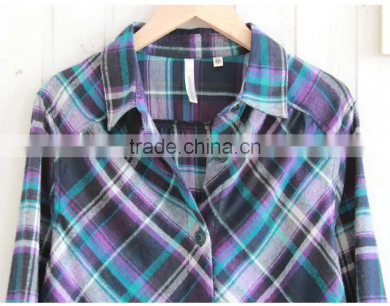 2014 plaid casual shirt men's dress shirt