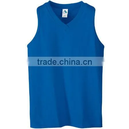 v neck polyester sport vest sleeveless