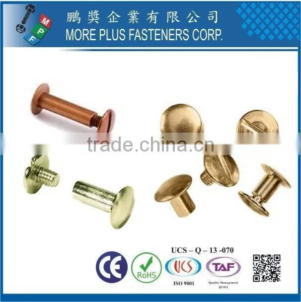 Taiwan Stainless Steel Excellent in Asia Tableware Chicago Screws Male and Female Rivet