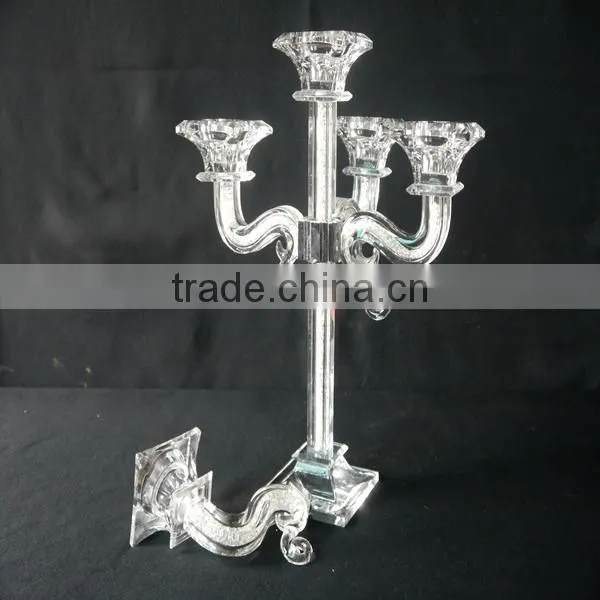 Handmade Modern 5 Head Crystal Candle Holders For Christams Holidays Home Decorative