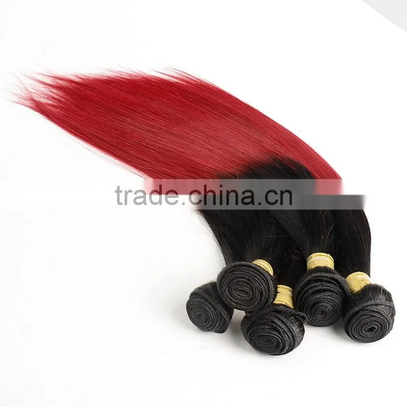 Alibaba wholesale 7a grade colored two tone hair weave , Indian hair