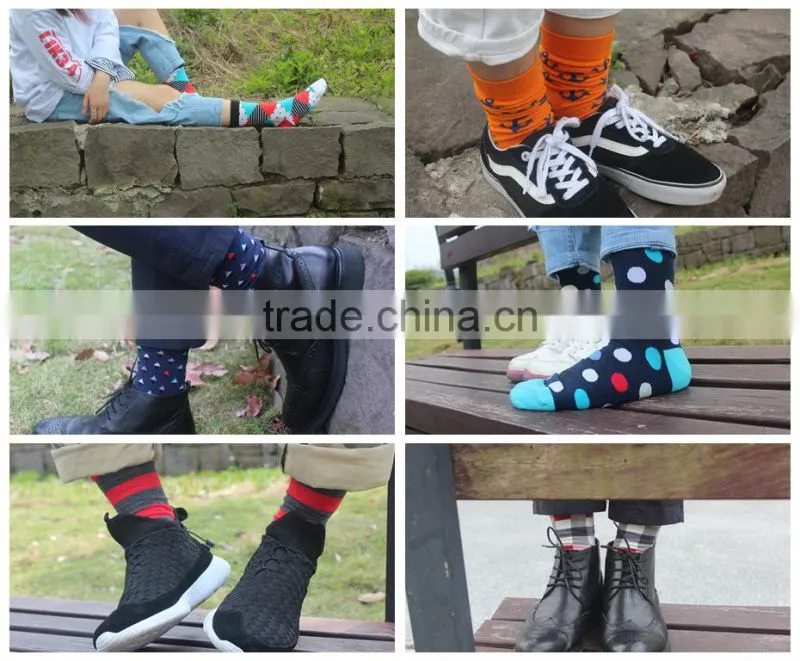 Wholesale diamond combed cotton mens socks