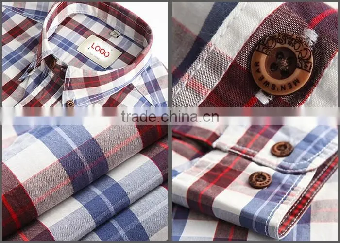 NO MOQ Yarn Dyed Cotton Man Shirt