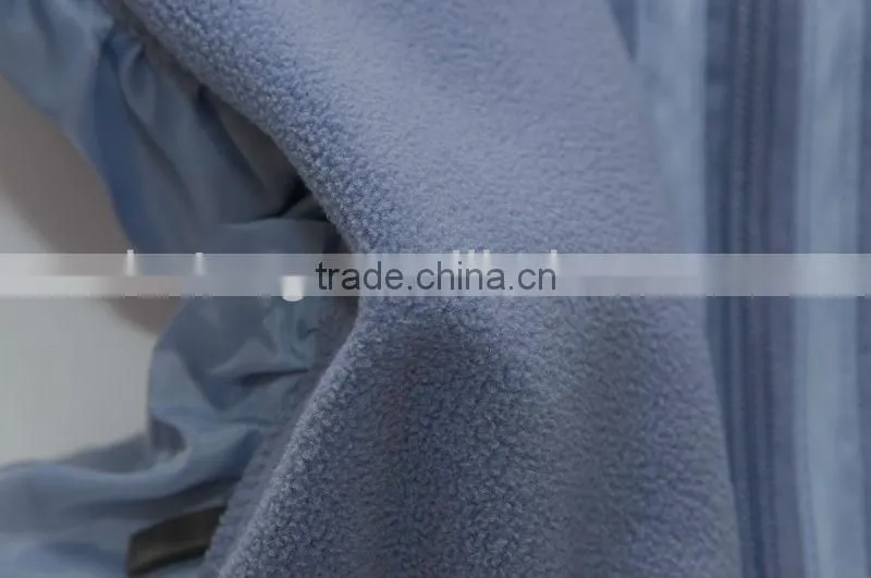 Ladies fashion Polar micro fleece Jacket with wrinkle effect