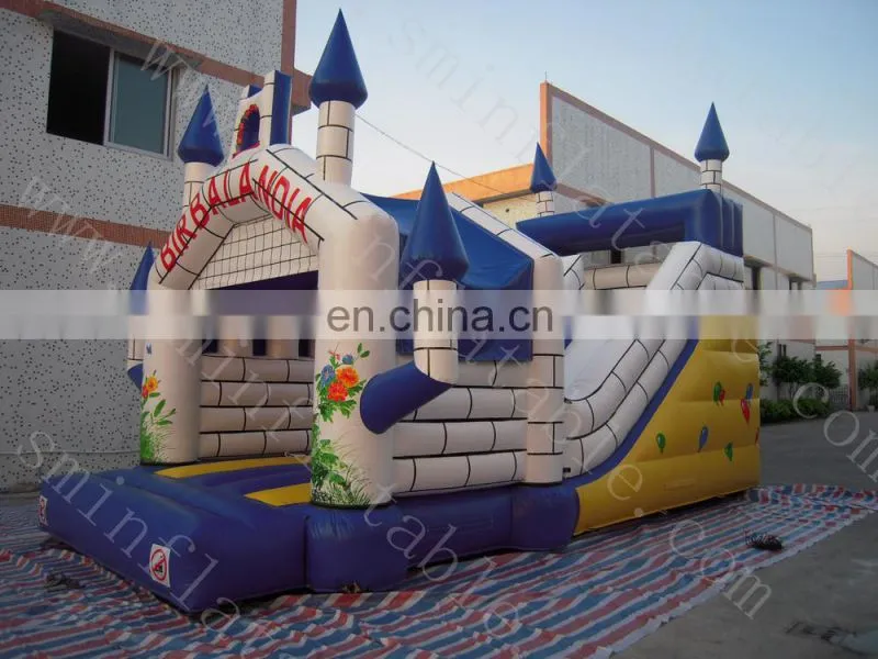 Exciting inflatable slide, inflatable game machine slide, inflatable slide with three exit for sale