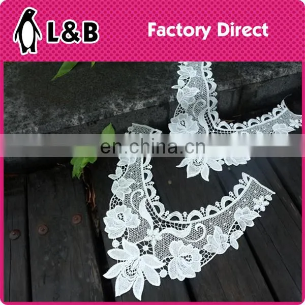 fashion polyester chemical lace embroidery white neck lace collar