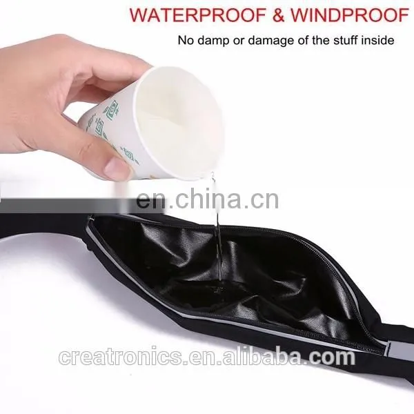 Price Cheap Black Neoprene Clear 2 Pocket Simple tension-Grade Sturdy Buckle Fanny Pack Wholesale For Women