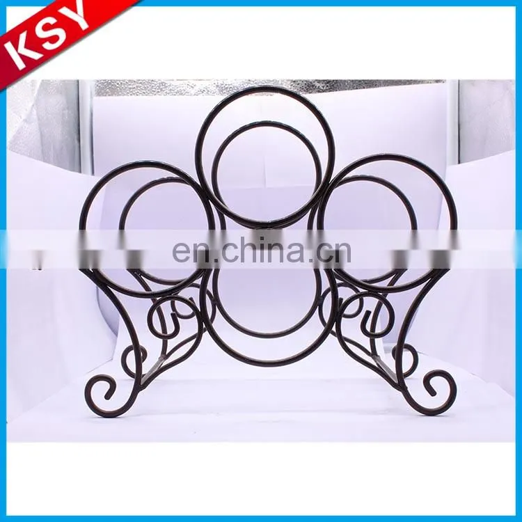 Trade Assurance Supplier Factory Price New Design Metal Bottle Holder Artistic Iron Wine Rack