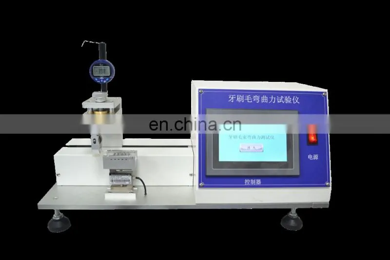 Tooth brush bundle bending force tester