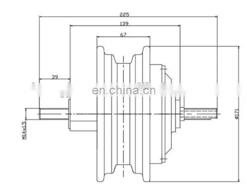 13 inch high torque 36V 48V electric scooter motor with tyre