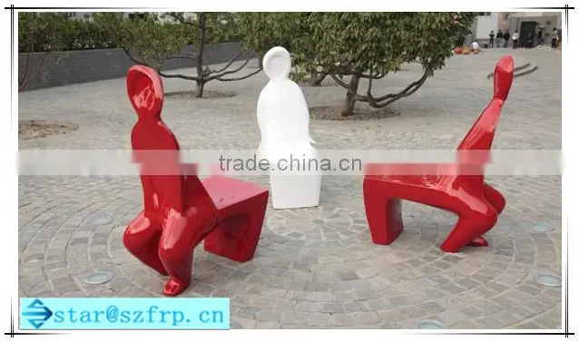 Fiberglass outdoor park corrosion-resistant chairs